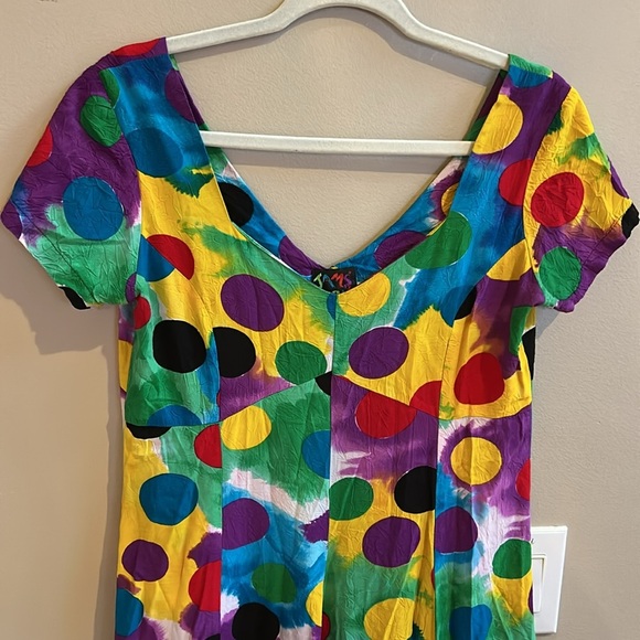 Jams World Mini Dress Hawaii Vintage Beach 1980s Size Large - Picture 2 of 7